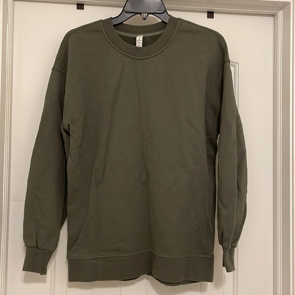 Lululemon perfectly oversized crew grey sage size 2